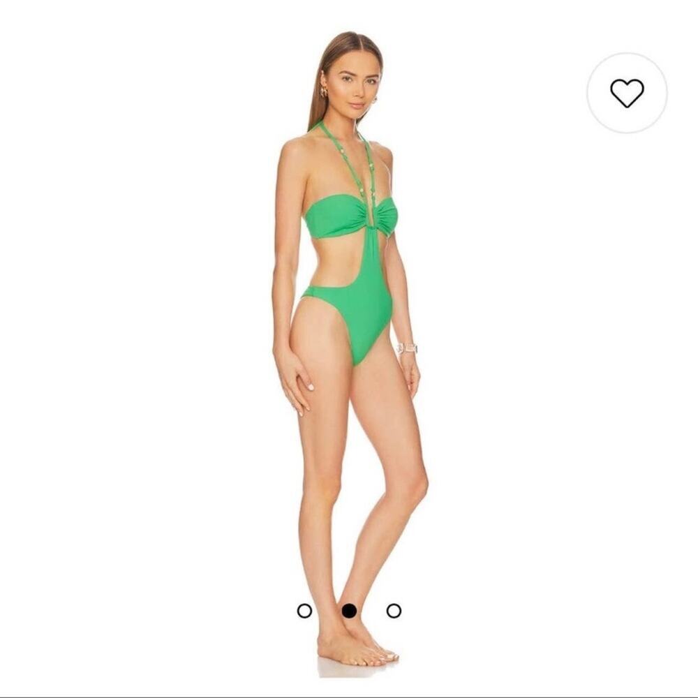 L*Space Green One Piece Swimsuit with Cut-Out Design - Picture 3 of 6